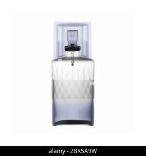 Perfume bottle, coloured X-ray. Stock Photo