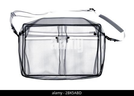 Laptop case with strap, X-ray. Stock Photo