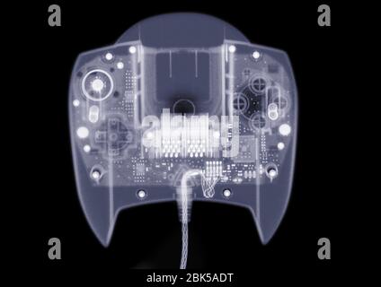 Computer game joy pad, X-ray. Stock Photo