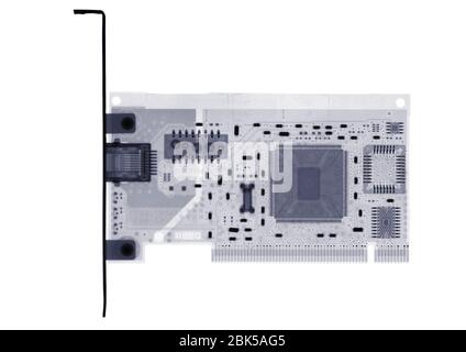 Circuit board, X-ray. Stock Photo