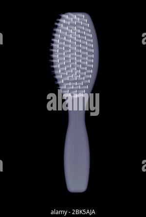 Hairbrush, X-ray. Stock Photo