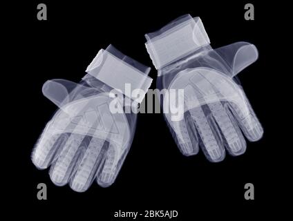 Pair of gloves, X-ray. Stock Photo