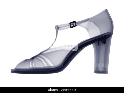 High heeled shoe, X-ray. Stock Photo