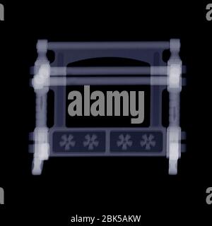 Doll's house towel rail, X-ray. Stock Photo