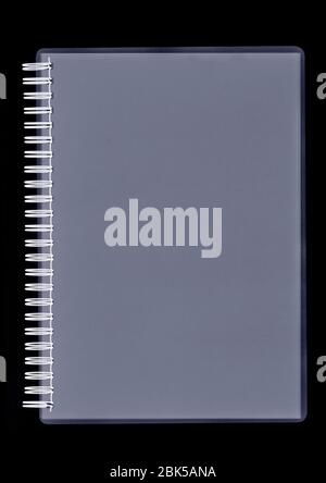 Spiral bound book, X-ray. Stock Photo