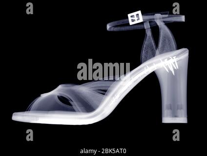 High heeled shoe, X-ray. Stock Photo