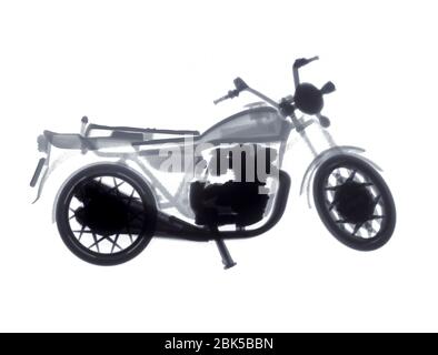 Motorcycle, X-ray. Stock Photo
