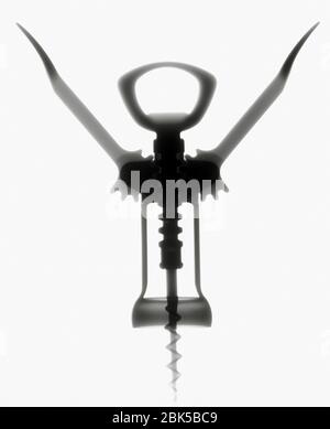 Corkscrew, X-ray. Stock Photo