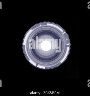 Open camera lens, X-ray. Stock Photo