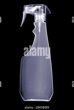 Spray bottle, X-ray. Stock Photo