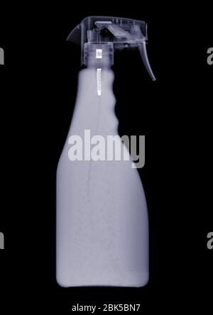 Spray bottle, X-ray. Stock Photo