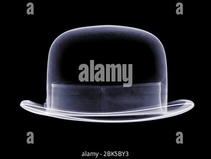 Bowler hat, X-ray. Stock Photo