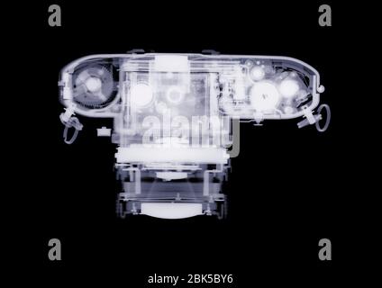 35mm camera from above, X-ray. Stock Photo