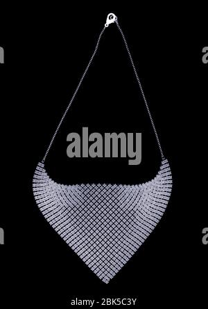 Chain mail necklace, X-ray. Stock Photo