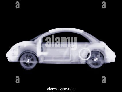 New style toy VW beetle, X-ray. Stock Photo