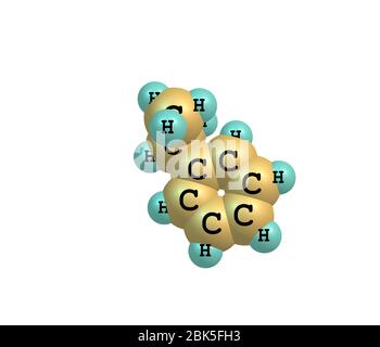 Cumene is the common name for isopropylbenzene, an organic compound that is based on an aromatic hydrocarbon with an aliphatic substitution Stock Photo