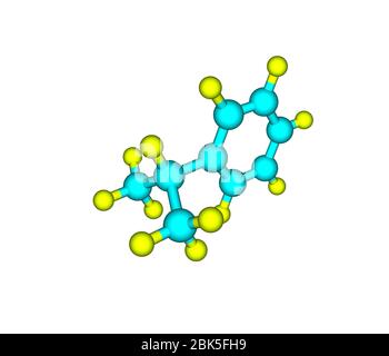 Cumene is the common name for isopropylbenzene, an organic compound that is based on an aromatic hydrocarbon with an aliphatic substitution Stock Photo