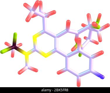 Rosuvastatin is a member of the drug class of statins, used in combination with exercise, diet, and weight-loss Stock Photo