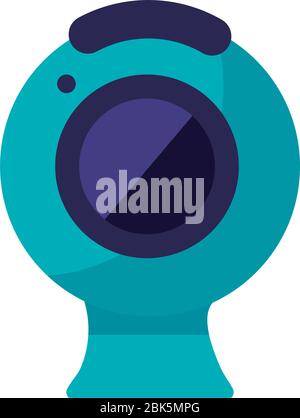 webcamera device hardware isolated icon Stock Vector