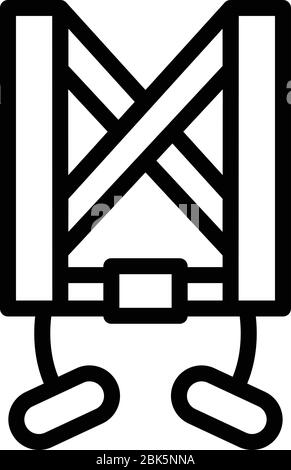 Climbing equipment icon, outline style Stock Vector