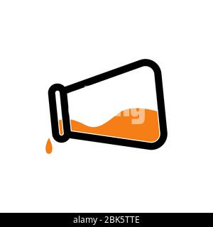 Flask Erlenmeyervector graphic design illustration Stock Vector