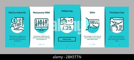 Broker Advice Business Onboarding Elements Icons Set Vector Stock Vector