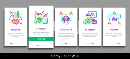 Broker Advice Business Onboarding Elements Icons Set Vector Stock Vector