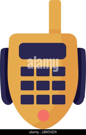 radio communicator device isolated icon Stock Vector