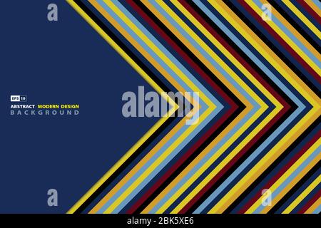 Abstract color trendy design of triangle pattern cover artwork background. Use for ad, poster, artwork, template design. illustration vector eps10 Stock Vector