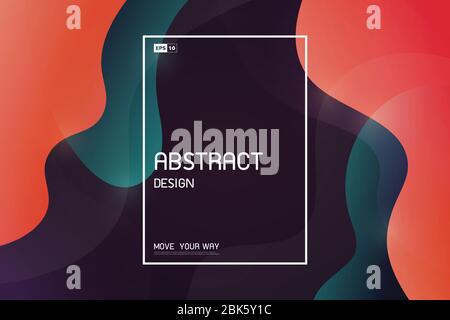 Abstract colorful trendy shape pattern design artwork cover background. Use for ad, poster, artwork, template design, cover, print. illustration Stock Vector