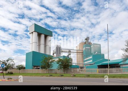 HARRISMITH, SOUTH AFRICA - MARCH 16, 2020: Grain silos in Harrismith in the Free State Province Stock Photo