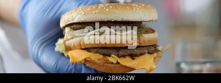 Lab research on fast food nutrition Stock Photo