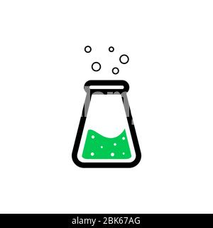 Flask Erlenmeyervector graphic design illustration Stock Vector