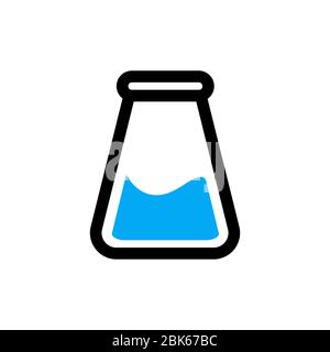 Flask Erlenmeyervector graphic design illustration Stock Vector