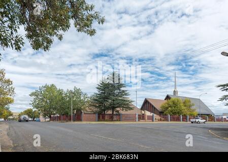 HARRISMITH, SOUTH AFRICA - MARCH 16, 2020:  A Dutch Reformed Church in Harrismith in the Free State Province Stock Photo