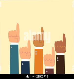 pointing hands. Hand with pointing finger Stock Vector
