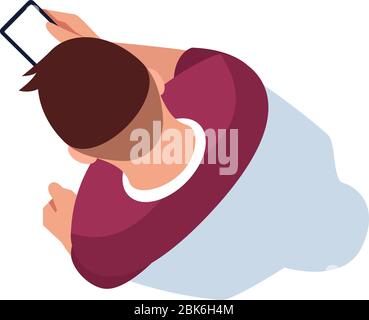 Wireless communication semi flat RGB color vector illustration Stock Vector