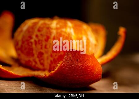 peeled satsuma tangerine Stock Photo