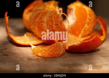 peeled satsuma tangerine Stock Photo