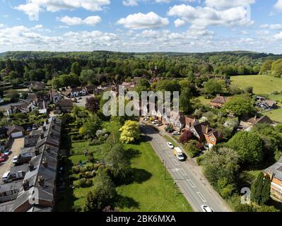 Aerial view of Wonersh village Surrey UK Stock Photo