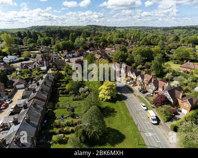 Aerial view of Wonersh village Surrey UK Stock Photo