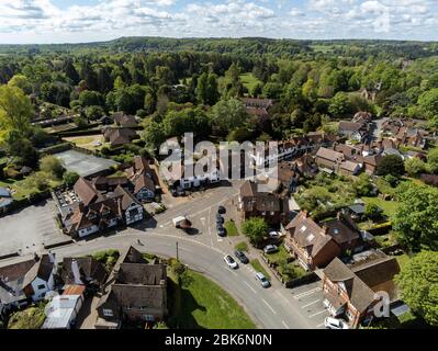 Aerial view of Wonersh village Surrey UK Stock Photo