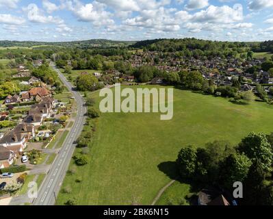 aerial view of Wonersh Surrey looking towards Shalford Stock Photo