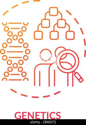 Genetics concept icon Stock Vector