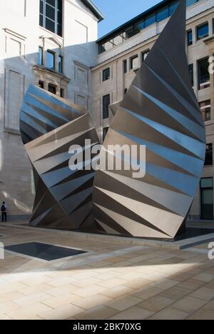 Angels Wings Paternoster Vents Substation Vents Stainless Steel Paternoster Square., London EC4M 7BP by Thomas Heatherwick Studio Stock Photo