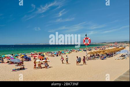 Meia Praia beach, Lagos, the Algarve Stock Photo