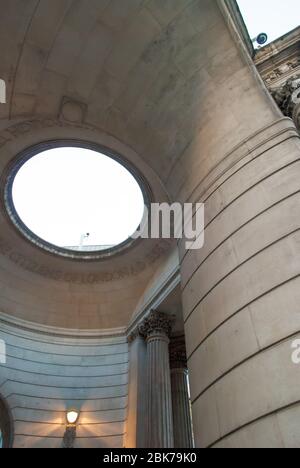 Classical Neoclassical Architecture Portico Corinthian Columns Bank of England, Threadneedle Street, London, EC2R 8AH by Sir John Soane Stock Photo