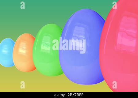 Glossy Easter Egg Background in lower bavaria Germany Stock Photo