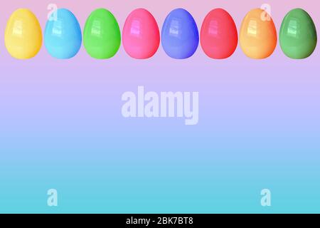 Glossy Easter Egg Background in lower bavaria Germany Stock Photo
