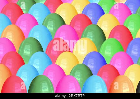 Glossy Easter Egg Background in lower bavaria Germany Stock Photo